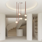 Design wabi sabi wind Belt Chandelier For Living Room Bedroom glass ball Chandelier (WH-MI-363)