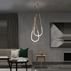 Retro Stainless Steel chandelier Minimalism Designer Living Room linear chandelier(WH-MI-392)