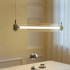 Minimal restaurant glass chandelier light luxury creative hotel office rectangle chandelier(WH-MI-393)