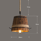 American Retro Wood Barrel Chandelier Restaurant Dining Room Pendant Lamps(WH-VP-215)