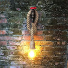 Retro Industrial Wind Hemp Rope Wall Lamp Personality Iron Rust water pipe wall lamp (WH-VR-01）
