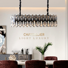 Living room chandeliers decoration round crystal lighting for Bedroom dining rectangle Chandelier(WH-CY-163)