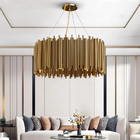 Luxury Gold Chandelier For Living Room Modern LED Home Decor tube chandelier(WH-CY-166)