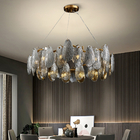 Modern living room chandelier smoke gray crystal glass chandeliers(WH-CY-210)