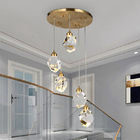 Nordic diamond chandelier Luxury Crystal Light New Design Gold staircase chandelier(WH-CY-215)
