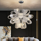 Luxury Glass Chandelier For Living Room Led Modern Home Decor Flower Chandeleir(WH-CY-216)