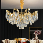 Luxury Crystal Chandelier For Living Room Led Gold basket empire crystal chandelier(WH-CY-226)