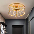 Copper modern chadelier living room bedroom crystal led brass ceiling light(WH-CA-70)