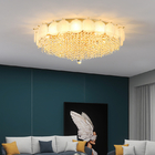 Luxury Creative Ceiling Light Crystal Glass Living Room lotus lamp（WH-CA-71)