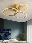 Simple Crystal Ceiling Light For Living Room Led Gold Circles Ring Chandelier Lamp(WH-CA-72)