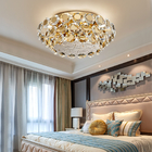 Modern LED Crystal Chandelier Luxury Gold Lustres round chandelier crystal lighting(WH-CA-73)
