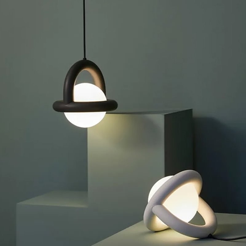 Danish Minimalist Pendant Light Green/Black/Gray Restaurant Bedroom Balloon pendant Lamp（WH-AP-468）