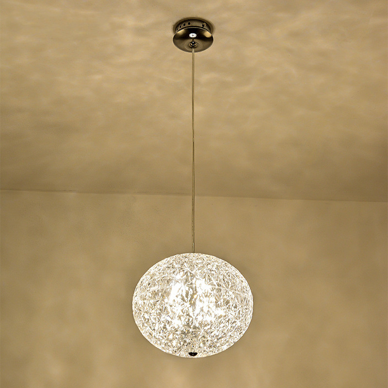 Post Modern Living room Acrylic Oval Ball Chandelier  Bedroom Planet Suspension Lamp(WH-MI-385)