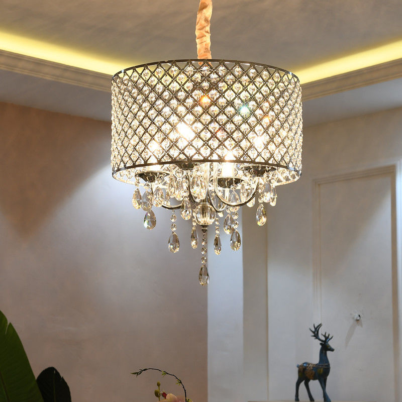 Modern Chandelier Ceiling Lighting with Crystal Lampshade Lighting Dining room Kitchen Hanging Lamp (WH-MI-77)