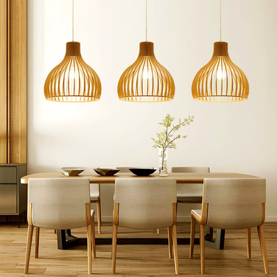Hand-made wooden birdcage Pendant Lamp home decoration indoor dining room Petite Pendant Lamp（WH-AP-409）