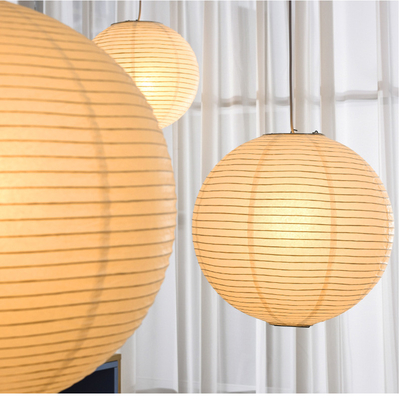 Wabi Sabi Rice Paper Pendant Lamp Minimalist Restaurant Cafe Art Decor Akari Pendant Lamp（WH-AP-410）