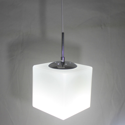 Modern Cubi Pendant Lamp milk white cubic glass cube Suspension Light（WH-MI-334）