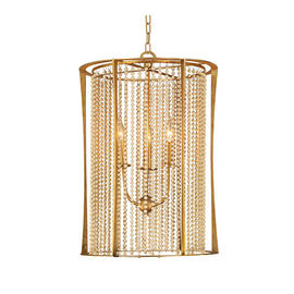 Primitive wood cage chandelier with wood bead (WH-CI-23)