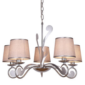 Elegant grey fabric chrome shade Chandelier for home Lighting (WH-MI-09)