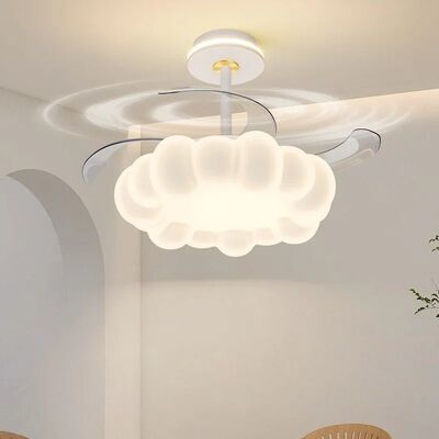Living Room Bedroom Home Decor dining table lamp Invisible blades Cloud Led Ceiling Fan Lamp (WH-VLL-30)
