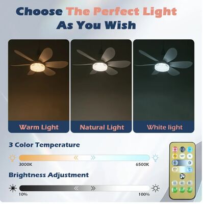 40W LED Fan Lamps Kitchen Home Decoration Small E27 Screw Type Ceiling Fan Light(WH-VLL-39)