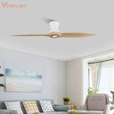 Dimmable ceiling fan with LED Light 60 inch Indoor wood Two-Blade Ceiling Fan light(WH-VLL-40)