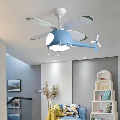 Kids Bedroom Home Flying Plane Ceiling fan With Led Light Remote Control Airplane Ceiling Fan Lamp(WH-CLL-56)