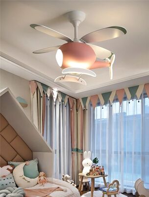 Kids Bedroom Home Flying Plane Ceiling fan With Led Light Remote Control Airplane Ceiling Fan Lamp(WH-CLL-56)