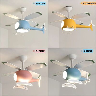 Kids Bedroom Home Flying Plane Ceiling fan With Led Light Remote Control Airplane Ceiling Fan Lamp(WH-CLL-56)