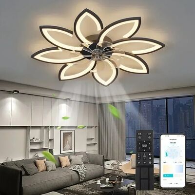 Remote Control Living Dining Table Room Bedrooms Fan Lighting Fixtures Petals led Ceiling fan light(WH-CLL-57)