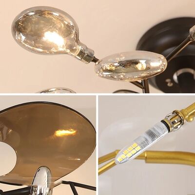 RC dimmable rotated forward and reverse for living room Branch firefly ceiling fan lamp(WH-CLL-66)