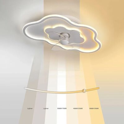 Home Office Cloud-Shaped 6 Speeds 35W Reversible Motor Ceiling Mount LED Fan Light (WH-CLL-75)