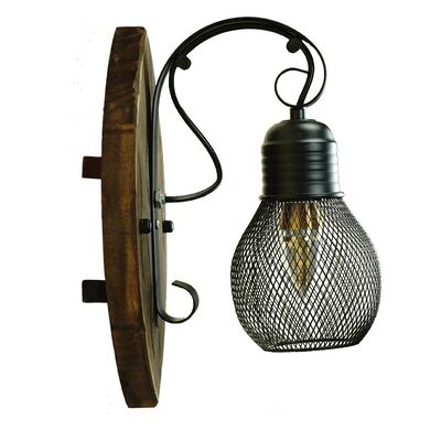 Coffee Restaurant Bar Antique Vintage Black Iron Net wall lamp (WH-VR-130)