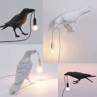 Bedroom Bedside  Resin Animal Lively Home Decor Lighting  Lucky Bird Wall Lamp (WH-VR-139)