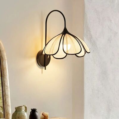 Japanese Wabi-Sabi Wall Light Rattan Weaving Petal Wall lamp  (WH-VR-140)