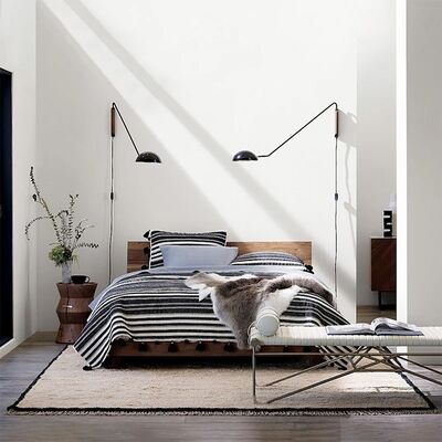 Bedroom Reading Study Parlor Lamp Long Arm Wall Light Gold Black Metal With Plug (WH-VR-149)