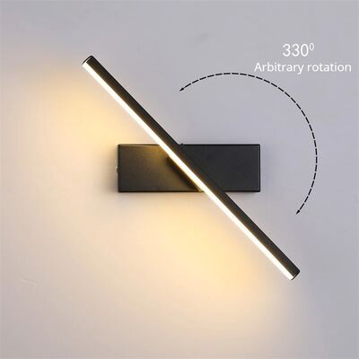 330° Rotatable LED Wall Light Minimalist black Bathroom Strip mirror front light(WH-MR-81)