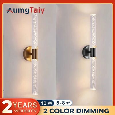 Luxury Wall Lamp Bedside Background Lamp Home Decoration Modern Led strip Crystal mirror headlights(WH-MR-84)