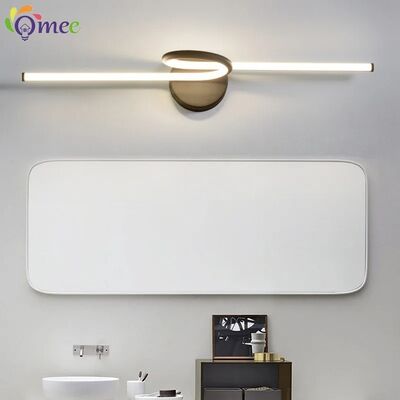 LED Vanity Lamp for Bathroom Restroom Wash Basin Minimalist Black curve line 10W Mirror Light(WH-MR-91)