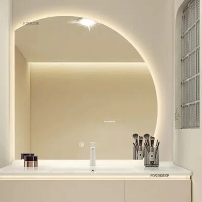 Nordic Semicircular Bath Mirrors Wall-mounted Smart Mirrors with lamp(WH-MR-103)
