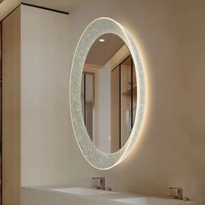 Bathroom Mirror Intelligent Luminous Wall Mirror Circular Makeup Mirror with Light (WH-MR-104)