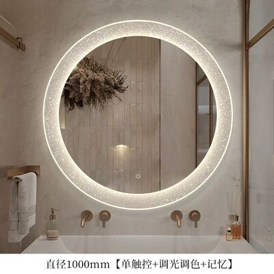 Bathroom Mirror Intelligent Luminous Wall Mirror Circular Makeup Mirror with Light (WH-MR-104)