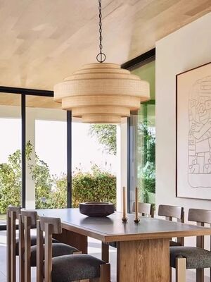 Living Dining Bedroom B&B Decoration Home Pendant Lights Indoor Lighting Fixtures Japan Style Wabi Sabi Fabric Chandelier (WH-VP-303)