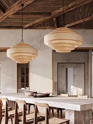 Living Dining Bedroom B&B Decoration Home Pendant Lights Indoor Lighting Fixtures Japan Style Wabi Sabi Fabric Chandelier (WH-VP-303)