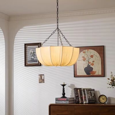 Living Dining Room Chandelier Lighting Wabi Sabi Retro Fabric Pendant Lights (WH-VP-308)
