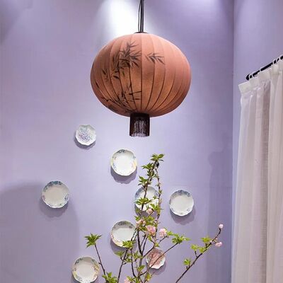 Fabric lampshade chinese lantern Traditional lantern painting pendant lamp (WH-VP-309)