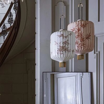 Japanese Fabric Pendant Lamp Vintage Pendant Light Lantern Led Pendant Lamp (WH-VP-310)