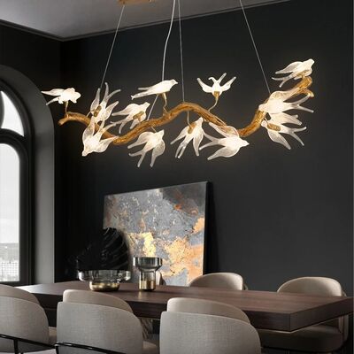 Luxury Branch Chandelier Glass Bird Crystal Led Ceiling Chandelier For Dining Room Bedroom Hotel Vintage Living Room Chandelie (WH-VP-314)