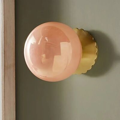 Mid century pink glass chandelier Creative Bauhaus light Vintage girl room decor light (WH-VP-319)
