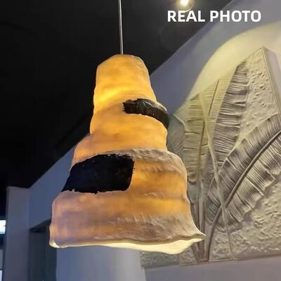 Minimalism Resin Hanging Lamp Vintage Wabi Sabi Pendant Light (WH-VP-325)